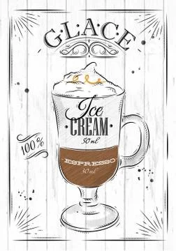 Poster glace Stock Illustration