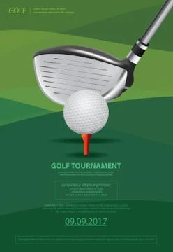 Poster Golf Vector Illustration Stock Illustration