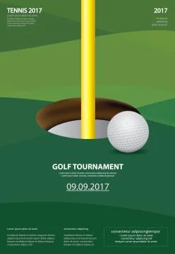 Poster Golf Vector Illustration Stock Illustration