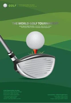 Poster Golf Vector Illustration Stock Illustration