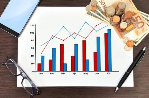 Poster with graphic Stock-Fotos