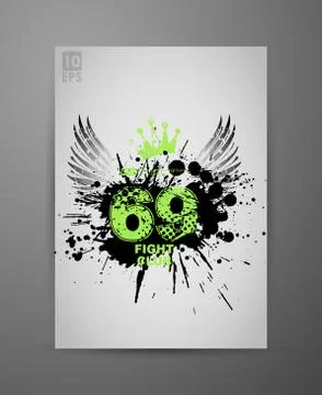 Poster Grunge background vector. Grunge print for t-shirt.  Stock Illustration