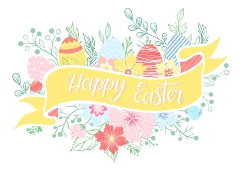 Poster Happy Easter Stock Illustration