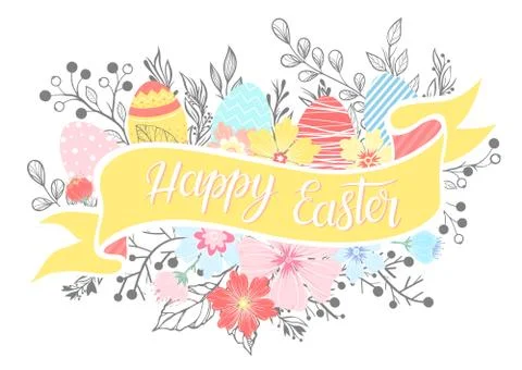 Poster Happy Easter Stock Illustration