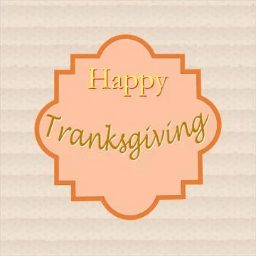 Poster - happy thanksgiving, in the frame using the texture of cardboard, dra Stock Illustration