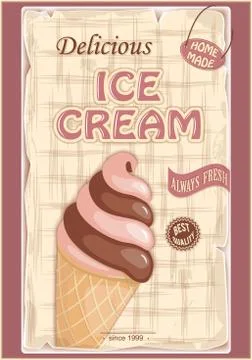 Poster ice cream Stock Illustration