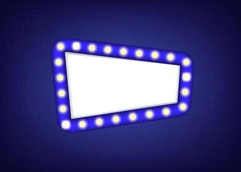 Poster with illuminated frame for a text Stock-Illustration