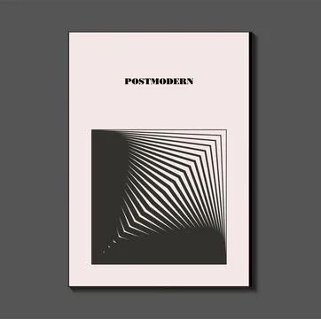 Poster inspired postmodern of vector abstract dynamic symbols with bold geo.. Stock Illustration