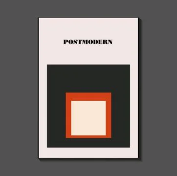 Poster inspired postmodern of vector abstract dynamic symbols with bold geome Stock Illustration