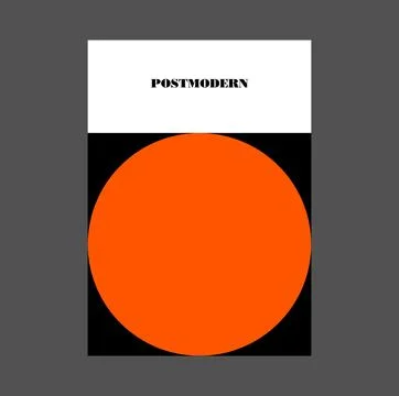 Poster inspired postmodern of vector abstract dynamic symbols with bold Stock Illustration