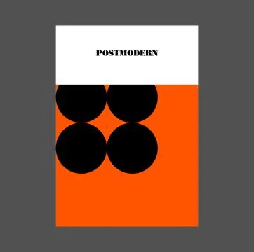 Poster inspired postmodern of vector abstract dynamic symbols with bold Stock Illustration