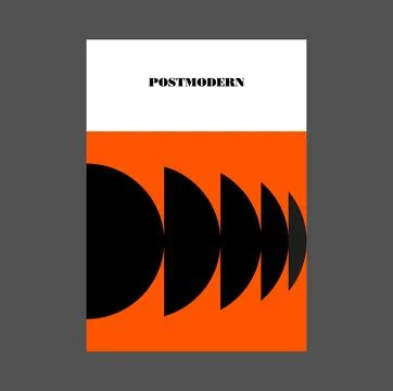 Poster inspired postmodern of vector abstract dynamic symbols with bold Stock Illustration