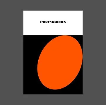 Poster inspired postmodern of vector abstract dynamic symbols with bold Stock Illustration