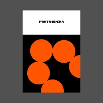 Poster inspired postmodern of vector abstract dynamic symbols with bold Stock Illustration