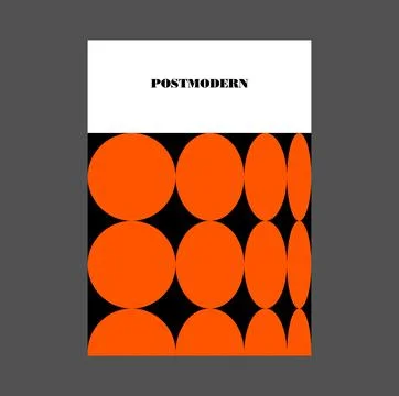 Poster inspired postmodern of vector abstract dynamic symbols with bold Stock Illustration