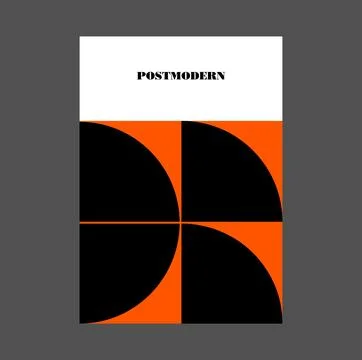 Poster inspired postmodern of vector abstract dynamic symbols with bold Stock Illustration