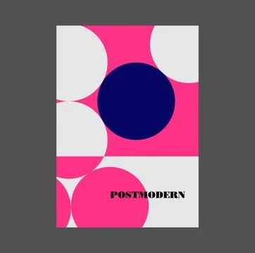 Poster inspired postmodern of vector abstract dynamic symbols with bold Stock Illustration