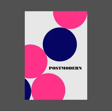 Poster inspired postmodern of vector abstract dynamic symbols with bold Stock Illustration