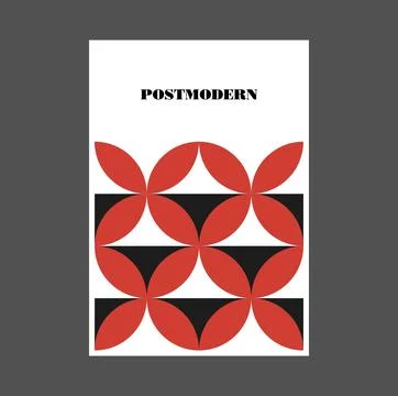 Poster inspired postmodern of vector abstract dynamic symbols with bold Stock Illustration