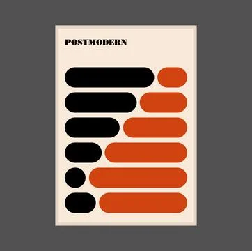 Poster inspired postmodern of vector abstract dynamic symbols with bold Stock Illustration