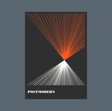 Poster inspired postmodern of vector abstract dynamic symbols with bold Stock Illustration