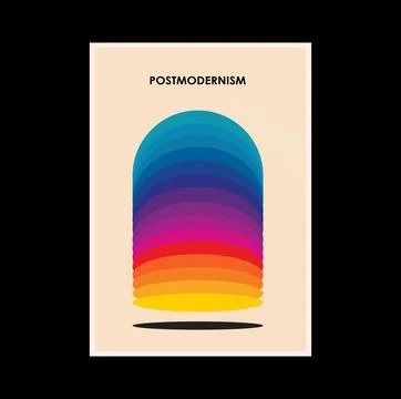 Poster inspired postmodern of vector abstract dynamic symbols with bold Stock Illustration