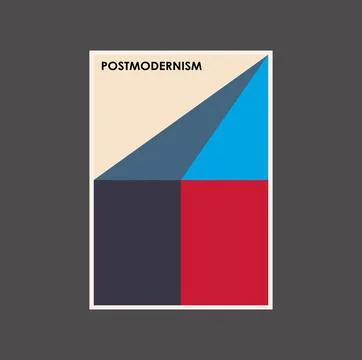 Poster inspired postmodern of vector abstract dynamic symbols with bold Stock Illustration