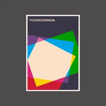 Poster inspired postmodern of vector abstract dynamic symbols with bold Stock Illustration