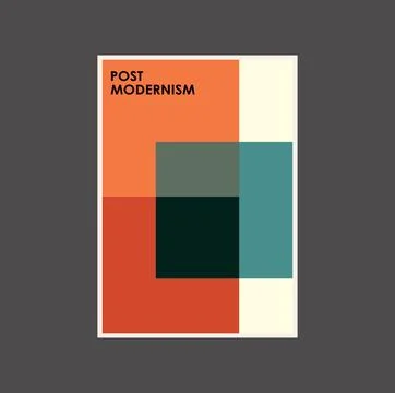 Poster inspired postmodern of vector abstract dynamic symbols with bold Stock Illustration