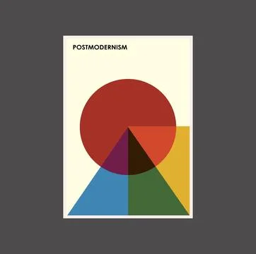 Poster inspired postmodern of vector abstract dynamic symbols with bold Stock Illustration