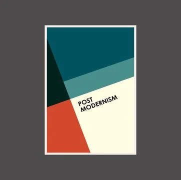 Poster inspired postmodern of vector abstract dynamic symbols with bold Stock Illustration