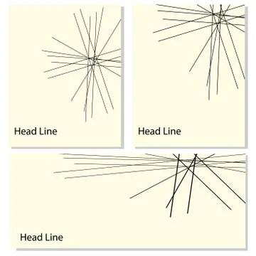 Poster with line abstract vector shapes baner design. Stock Illustration