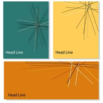 Poster with line abstract vector shapes baner design. Illustrazione stock