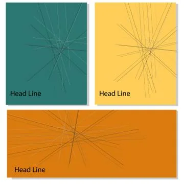 Poster with line abstract vector shapes baner design. Stock Illustration