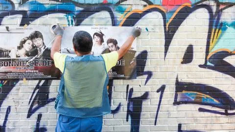 Poster man Stock Photos