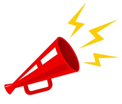 Poster with megaphone Stock Illustration