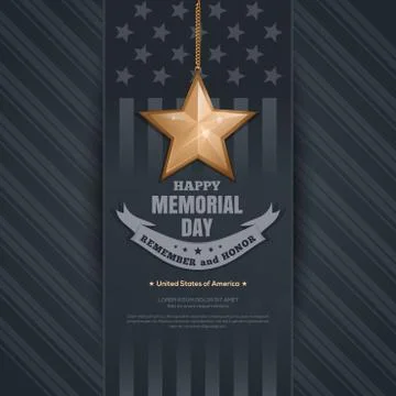 Poster for Memorial Day Stock Illustration