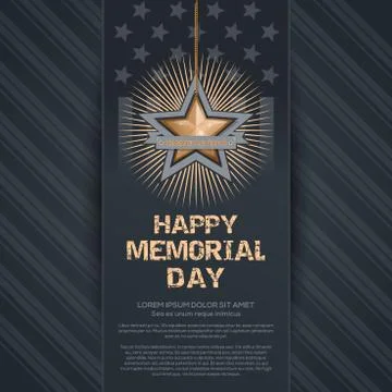 Poster for Memorial Day Stock Illustration