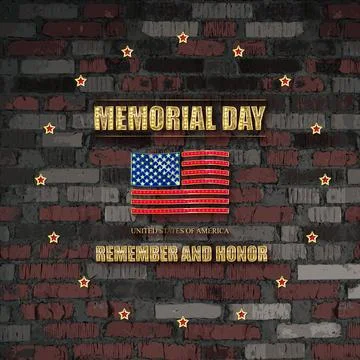 Poster for Memorial Day Stock Illustration