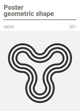 Poster minimal geometric vector shape Stock Illustration