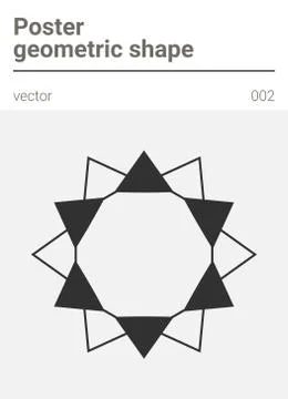 Poster minimal geometric vector shape Illustrazione stock