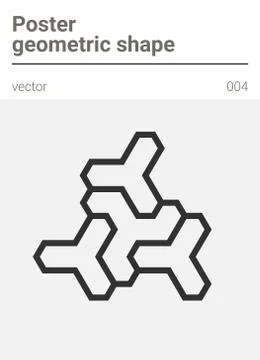 Poster minimal geometric vector shape Stock Illustration