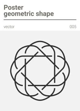 Poster minimal geometric vector shape Stock Illustration