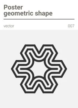 Poster minimal geometric vector shape Stock Illustration