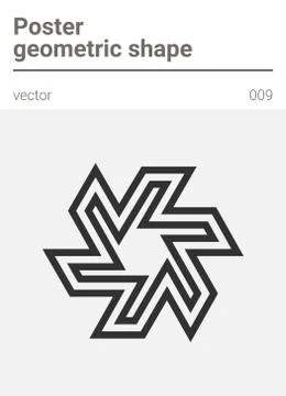Poster minimal geometric vector shape Stock Illustration