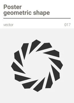 Poster minimal geometric vector shape Stock Illustration