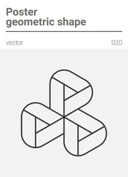 Poster minimal geometric vector shape Stock Illustration