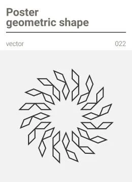 Poster minimal geometric vector shape Stock Illustration