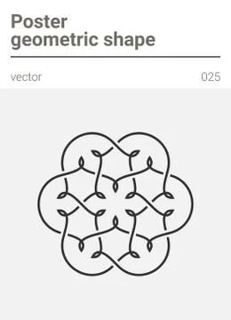 Poster minimal geometric vector shape Illustrazione stock