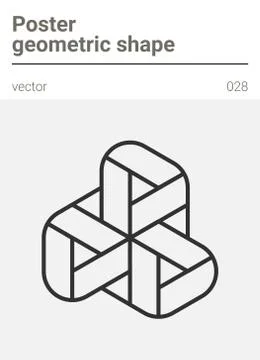 Poster minimal geometric vector shape Stock Illustration